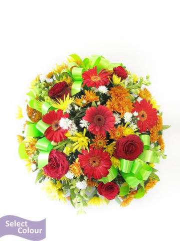 Wreath with mixed flowers