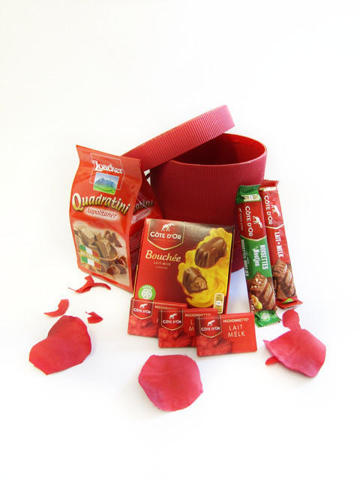 Chocolates in gift box