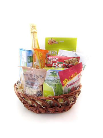 Health snacks in gift basket