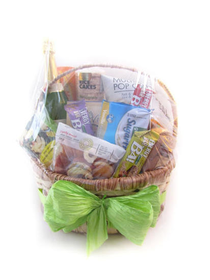 Health snacks in handle basket