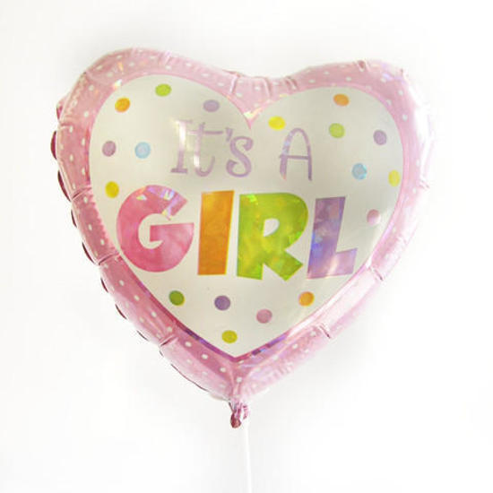 It's a girl heart balloon