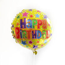 Happy birthday colourful star balloon
