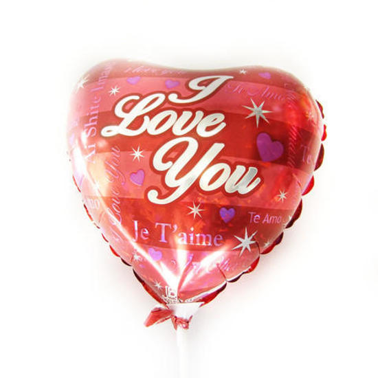 I love you red heart balloon